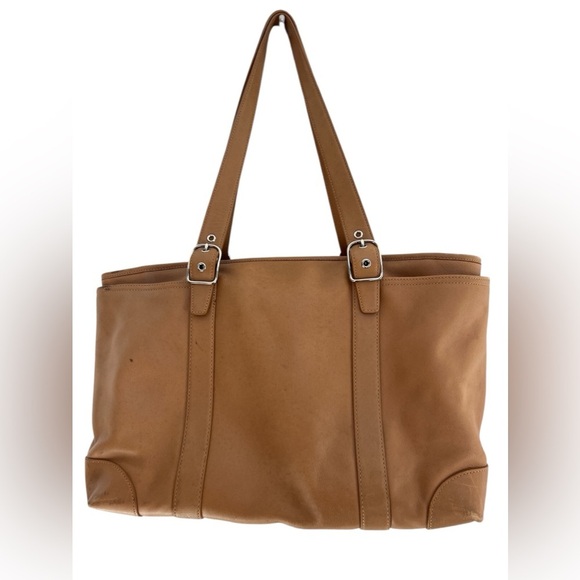 Coach Brown Leather Zip Top Double Buckle Straps - Picture 14 of 14